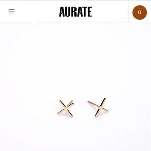 Aurate 14K Solid Rose Gold Earrings New in Box